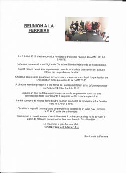 REUNION A LA FERRIERE 6.07.2018
