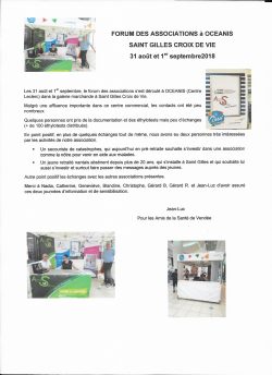 Forum Associations St Gilles 31.08 et 1er.09.2018