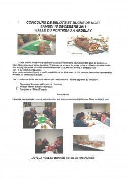 concours de belote et buche de noel 15.12.18