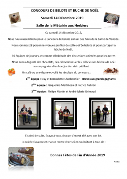 Image Concours de belote et Buche de noël 14.12.2019