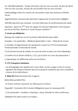 Visio conférence 30.11.2021 compte rendu suite