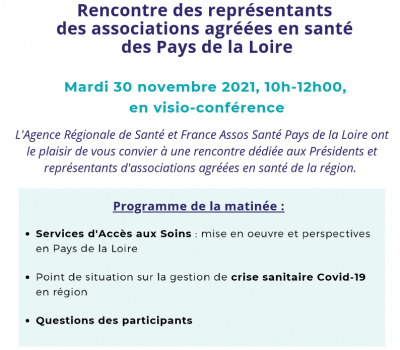 VISIO CONFERENCE Pays de La Loire France Assos Santé et ARS