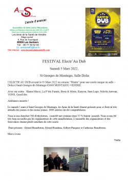 4)5.03.2022 Festival Electr'au Dub St Georges de Montaigu