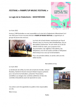 4 et 5.06.2022 Festival Pampl'Up La Chabotterie