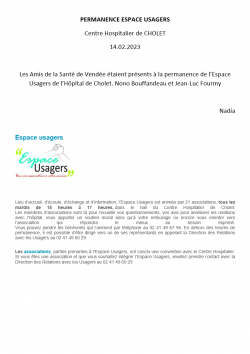 6) 14.02.2023 Permanence Espace Usagers Ch Cholet